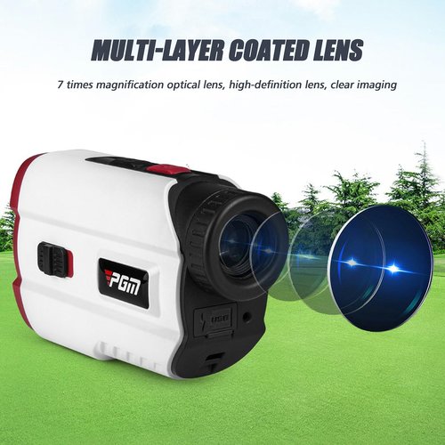 PGM Golf Rangefinder with Slope, 600 Yards Golf Range Finder, 7X Magnification Laser Range Finder Golf with Distance Finder, Flag Pole Locking Vibration, Golf Gifts Accessories for Men