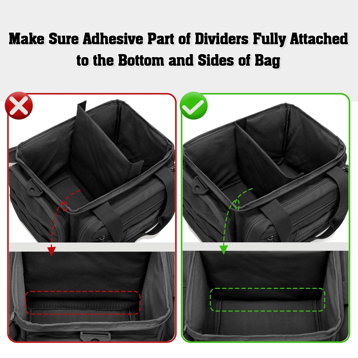 DSLEAF Tactical Gun Range Bag for 4 Handguns, Pistol Range Bag for Shooting