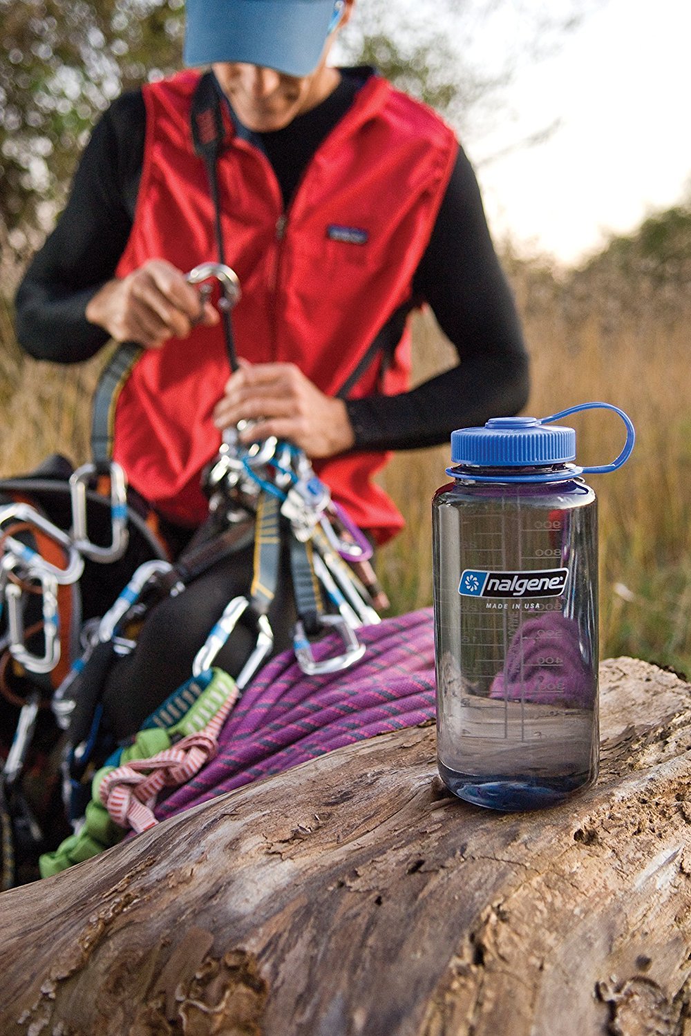 Nalgene Tritan Wide Mouth BPA-Free Water Bottle, Outdoor Red, 32 oz