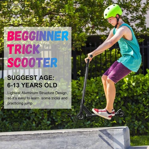 VOKUL Pro Scooters for Kids with Metal Wheels - Stunt Scooter for Boys Girls Teens Up 6 Years - Freestyle Tricks Scooter for BMX Entry Level