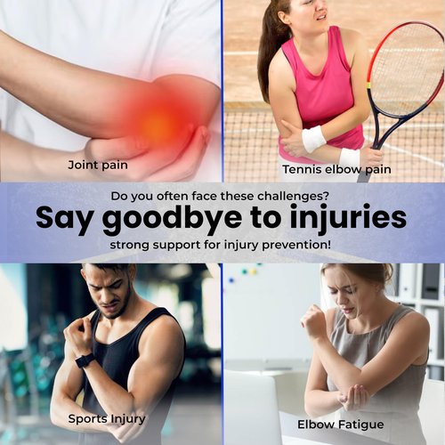 ELEVEXA LLC Adjustable Elbow Brace | Double Strap Elbow Compression Sleeve for Tendonitis, Sprains, and Strains | Arm Brace/Tennis Elbow Brace for Men and Women with Targeted Compression and Relief