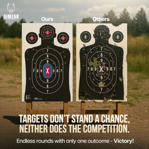 Heavy Duty Shooting Targets - Indoor & Outdoor Range Targets for Rifles and Pistols | Durable Paper Design
