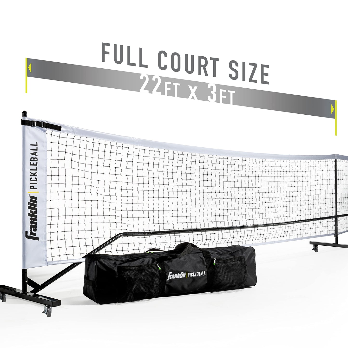 Franklin Sports Pickleball Net - Official Size with Wheels -Superior Portability