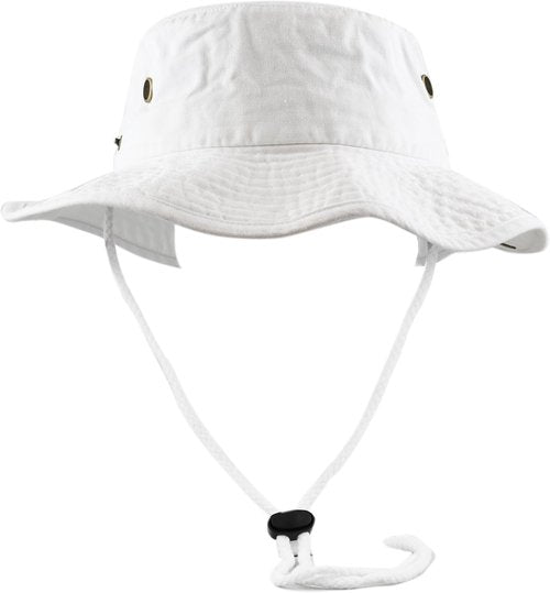 Hat Depot | Cotton Stone-Washed Safari Bucket Hat - Foldable, Double-Sided, Wide Brim