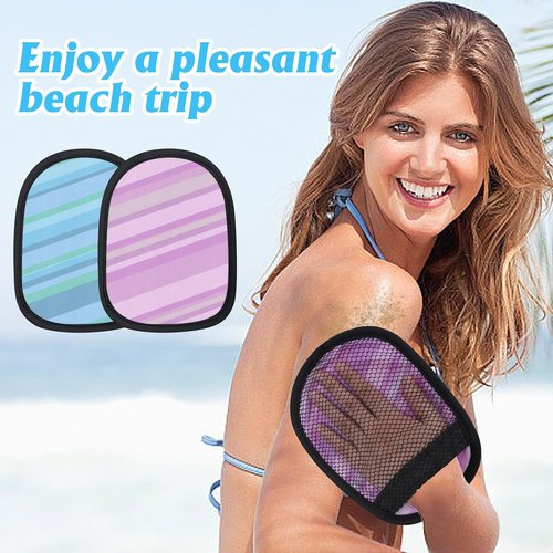 Codree Sand Wipe Off Mitts - 2 Pcs Stripe Sand Remover for Beach & Outdoor Activities