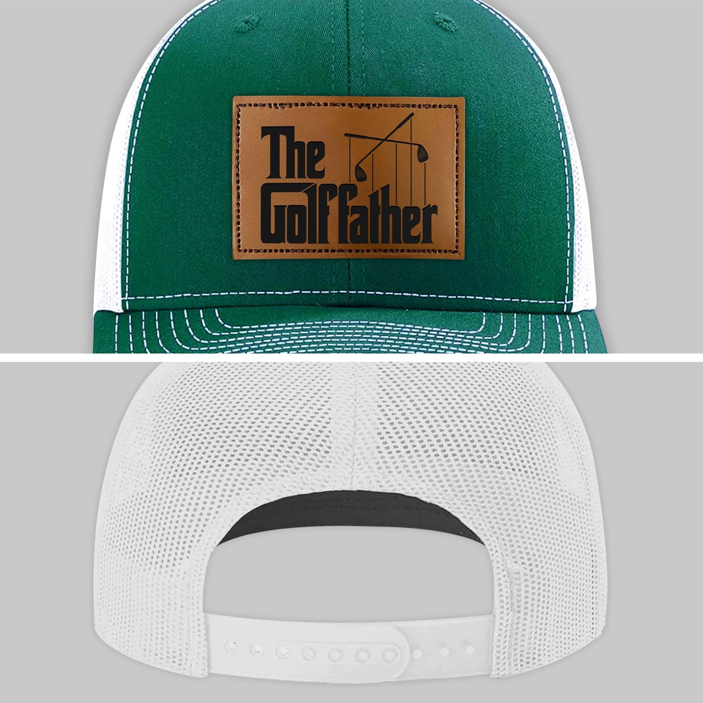 Christmas Father Golf - Dad Hat - Gifts for Dad from Daughter, Son, Kids - Golf Gifts for Men - Adjustable Fit, Comfortable Cotton, Perfect for Casual Wear - The Father Trucker Hat, Green