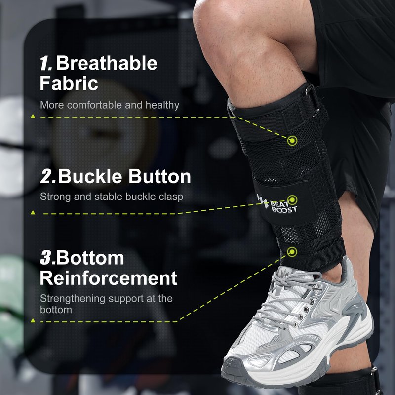 Ankle Wrist Weights 30lb Adjustable BeatBoost Leg Arm Weights for Men Walking Pilates Exercise Workout Gym Aerobics
