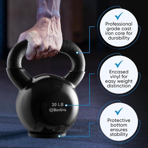 Kettlebell Sets | Professional Grade Cast Iron Strength Training for Home Workouts - Durable & Safe Design