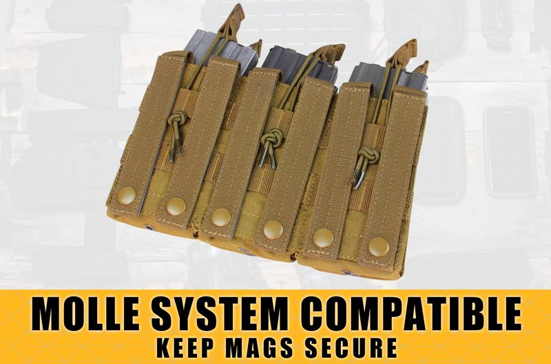 Condor Elite MA44-498 Triple Stacker M4 Mag Pouch Coyote Brown