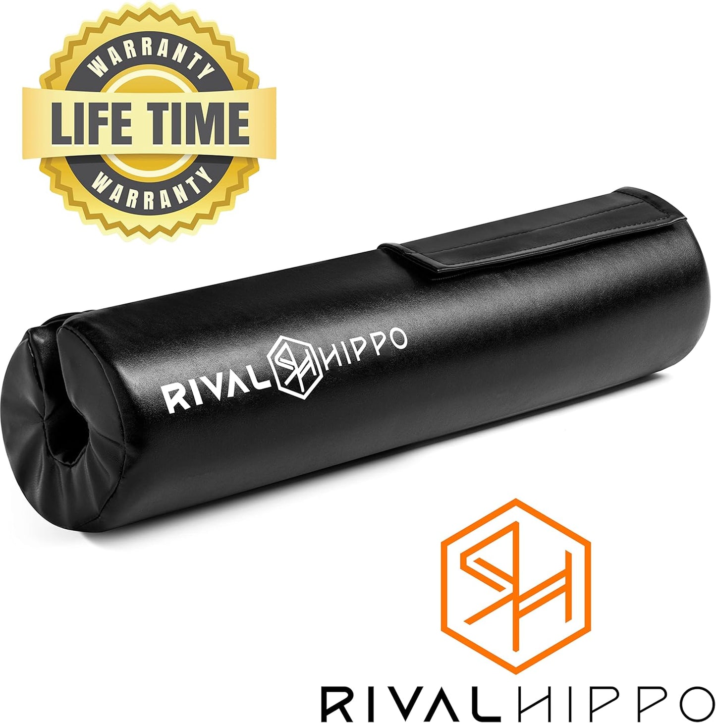 Premium Hip Thrust & Squat Pad - Non-Slip Barbell Pad for Comfort in Squats & Glute Bridges | Reinforced PU Leather, Built-In Safety Straps