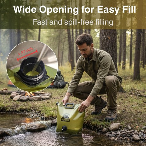 Camping Water Container 2 Gallon Collapsible Water Jug with Spout - Reusable BPA Free Plastic Flasks, Foldable Empty Gallon Jug for Water Storage, Water Bag for Outdoor Hiking Emergency Prep (2 Pack)