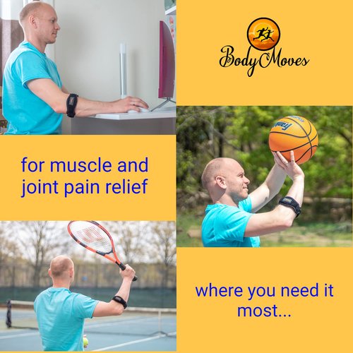 BodyMoves Tennis Elbow Brace (2pcs) plus hot and cold ice pack Support Gear for Sports Daily Use to Reduce Joint Pain and Treat Tendonitis Bursitis, Basketball Golfers elbow, gym