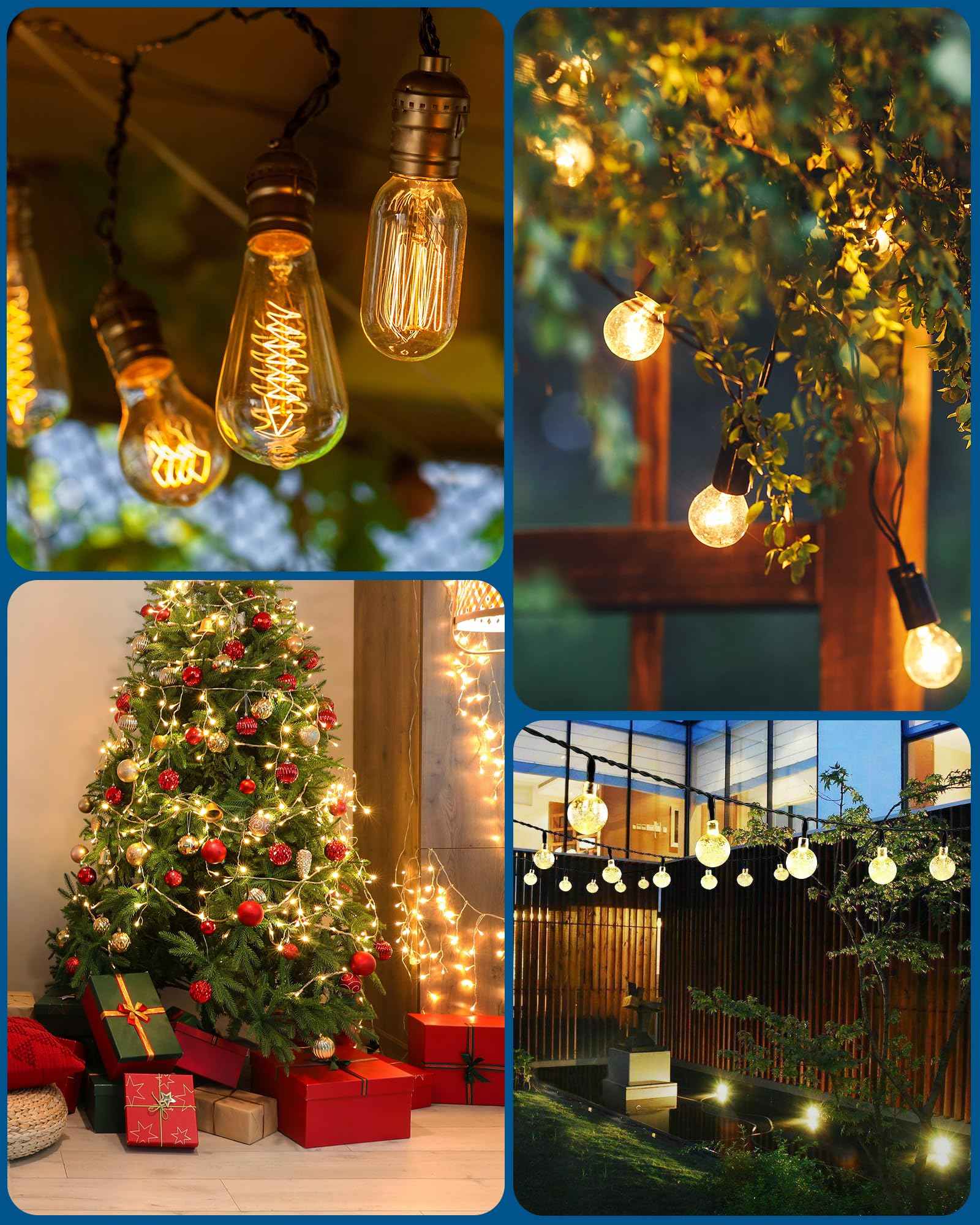 DEWENWILS Outdoor Dimmer for String Lights, 100FT Remote Range, IP44 Waterproof Plug-in Dimmer for Garden, Patio, Porch, 4 Level Brightness Button, Max 150W Dimmable LED/300W Tungsten Bulbs