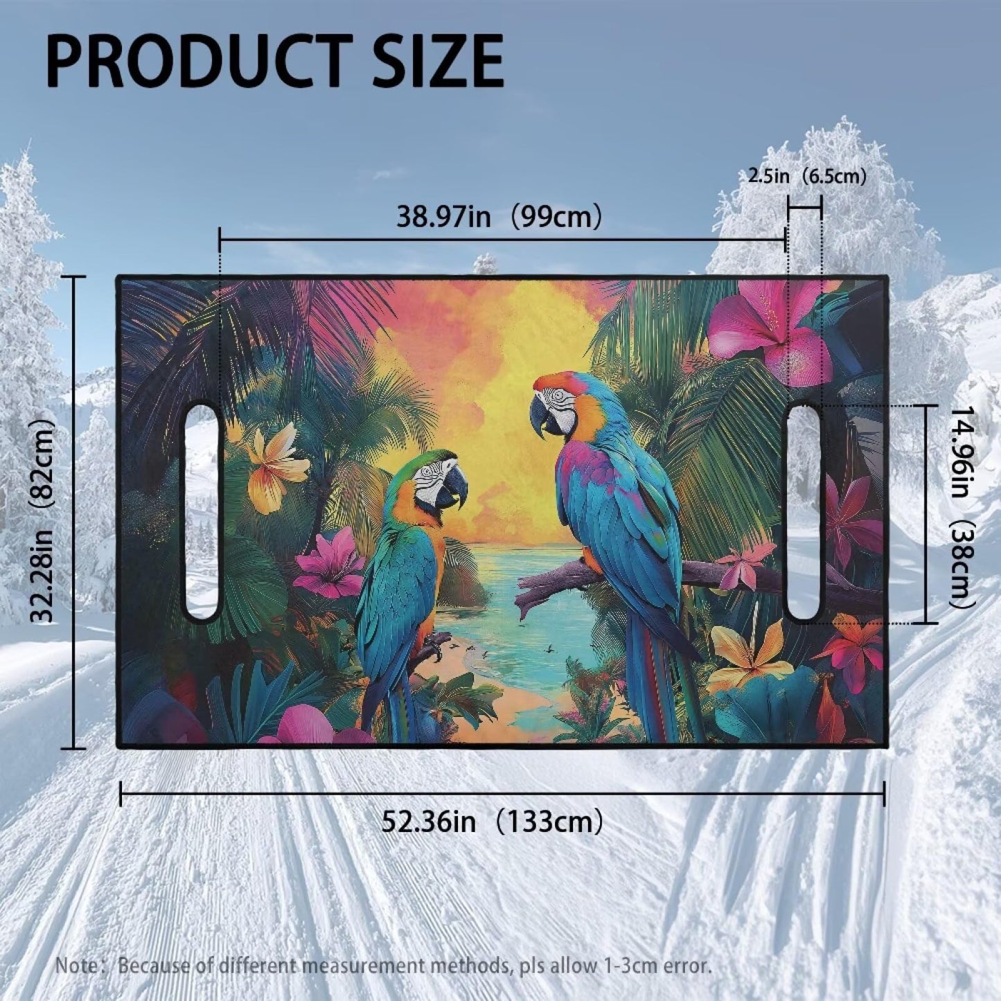Oramclsy Tropical Flower Golf Cart Seat Cover Parrot Aesthetic Golf Cart Seat Blanket for Club Car Universal Towel Accessories Keeps Warm in Cold