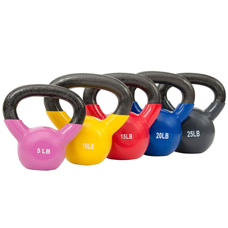 Sunny Health & Fitness Sunny Vinyl Coated Kettlebell (10-Pound)