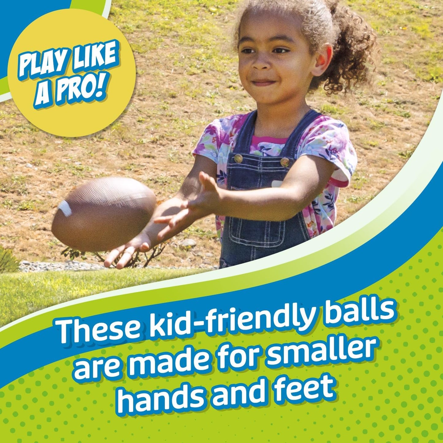 Toysmith Pro-Ball Set | 3-Pack Toddler Sports Balls for Ages 3+ - Indoor/Outdoor Play, Gift Idea
