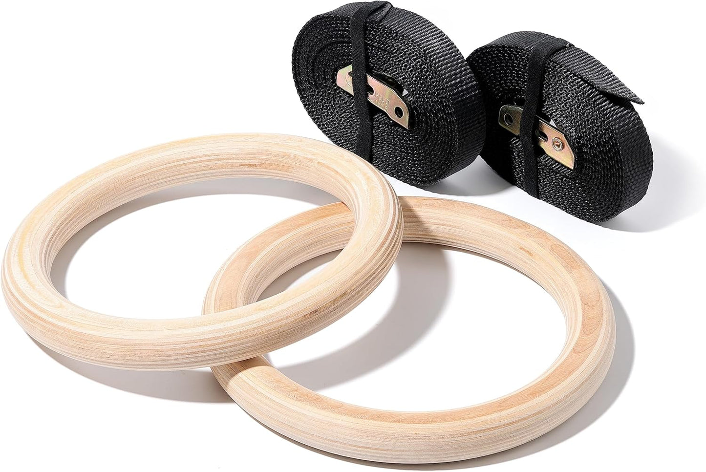 Skiennix Wood Gymnastic Rings - Olympic Strength Training Equipment | Durable & Adjustable