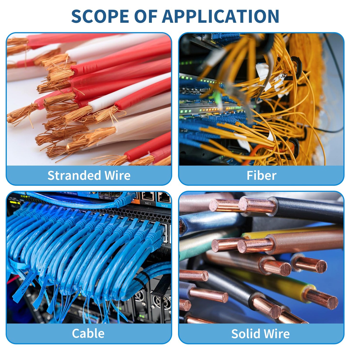KAIHAOWIN 5 Pack Wire Stripper and Cutter with Safety Lock and Spring Loaded Professional Stripping Pliers Electrican Tool Small Gauge for 10-22 AWG Stranded Wire