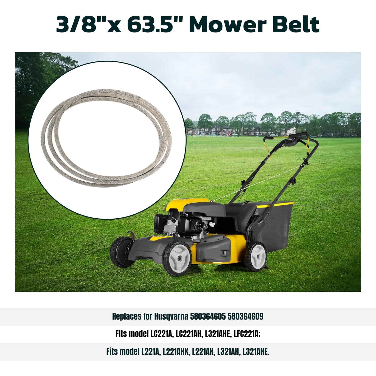 unrulysoul Idler Pulley Belt Repair Kit Replaces 587973001 587969201 580364609, fits for Husqvarna LC221A LC221AH Walk-Behind Lawn Mowers, for Husqvarna 22" AWD HU675AWD HU725AWD Mowers