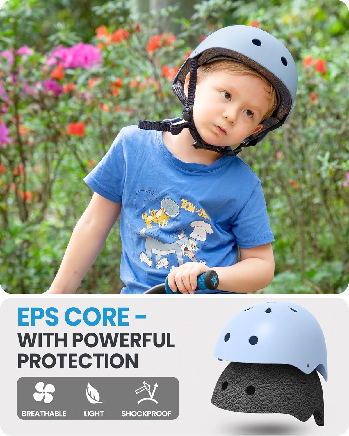 OutdoorMaster Youth Bike Helmet - Adjustable Multi-Sports Skateboard Protection | Removable Liners for Kids