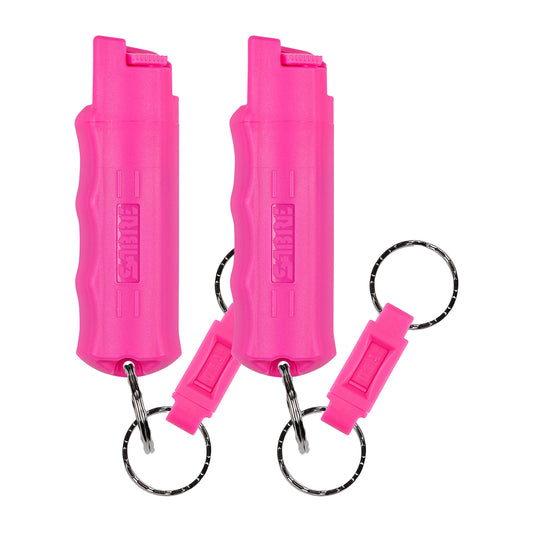 SABRE 3‑in‑1 Defense Pepper Spray with Tear Gas & UV Marking Dye - Twist-Lock Safety, Quick-Release Keychain, Maximum Strength OC for Self Defense, 14-ft Range, 10 Second Spray Time, 0.54 fl oz