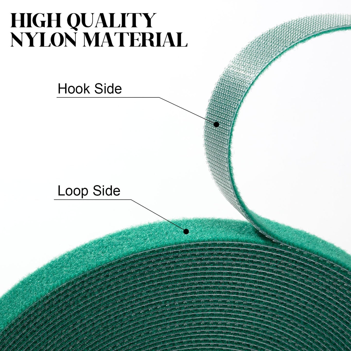 GCTWFYK 4 Roll Plant Ties Garden Tape, 131 Ft Green Plant Ties for Climbing Plants, 1/2‘’ Twist Ties for Plants, Reusable Nylon Plant Support Gardening Tape for Growing,Home,Office