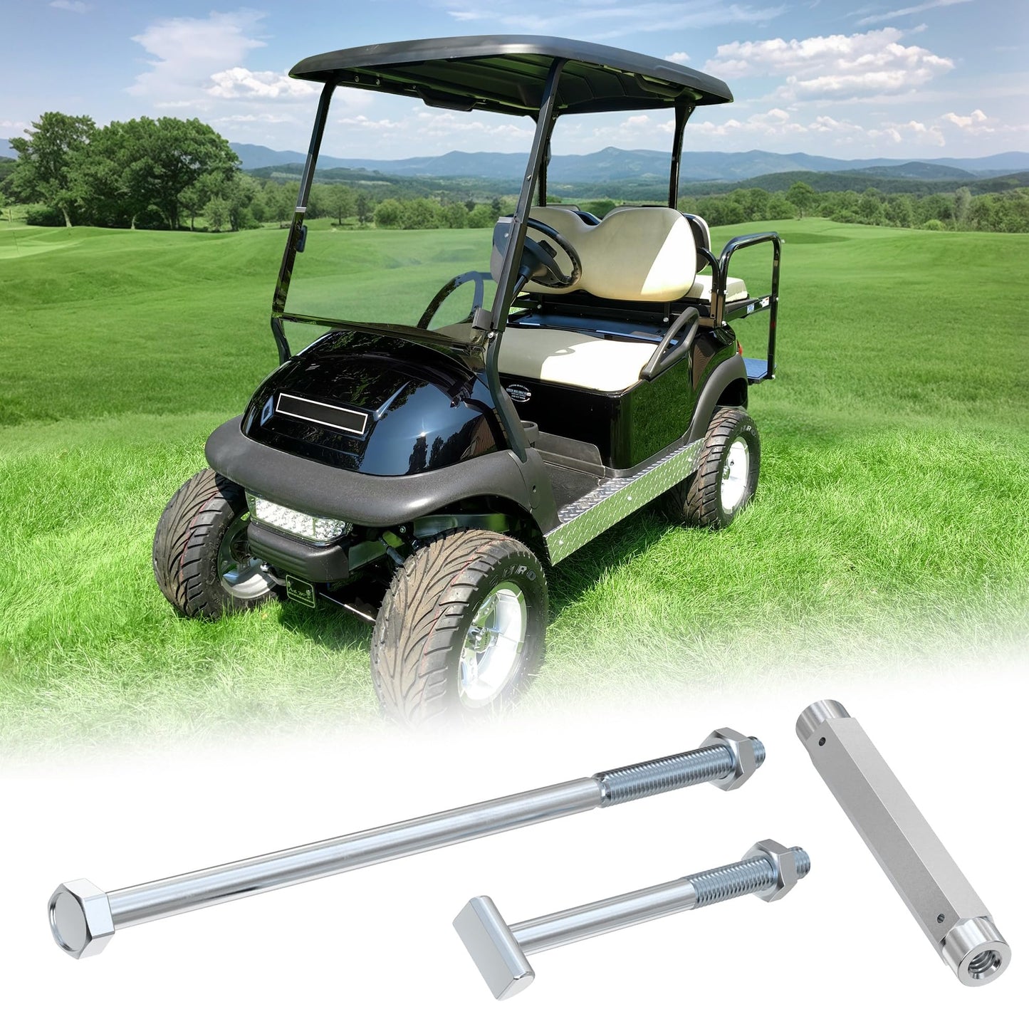 10L0L Golf Cart Brake Equalizer Rod Kit for Club Car Precedent (2004-up) Tempo (2018-up), Replacement Parts 102594301, 102559401, 102297901