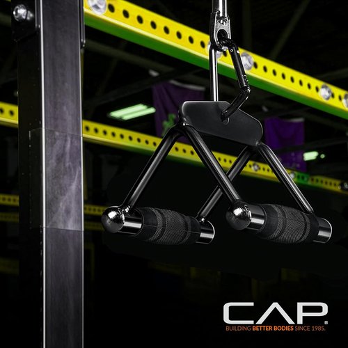 CAP Cable Machine Attachments - Versatile LAT Bars, Triceps Bars, Handles & Ropes | Multiple Styles & Sizes
