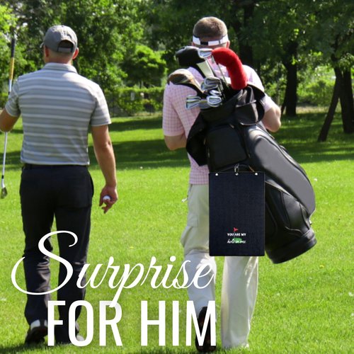 CybGene Valentines Gifts for him Golf Towel, Golf Valentines Day Gifts for him, 40 x 60cm Microfiber Golf Towel for Golf Bags,for Christmas