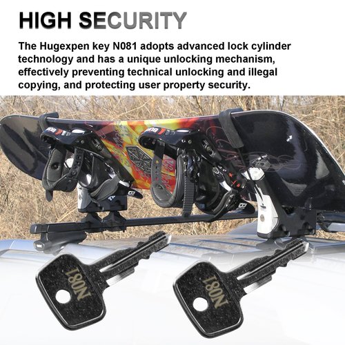 N081 Key Replacement for Thule Rack Core, Key Cylinder for Bike Rack Lock, Roof Cargo Lock, Roof Rack Locks, Cross Bars, Towers, Ski Rack Etc
