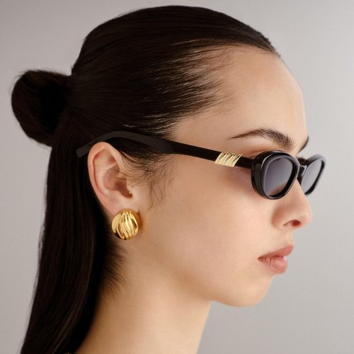 Le Specs The Whisperer Sunglasses - Black, Cat Eye, Women's, Sleek Refined Style