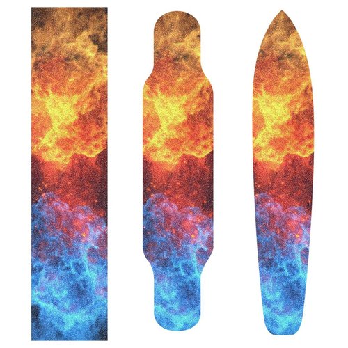 Kigai Fire & Ice Skateboard Grip Tape Sheet,Non Slip Waterproof Sandpaper Scooter Grip Tape Longboard Griptape 33.1x9.1inch