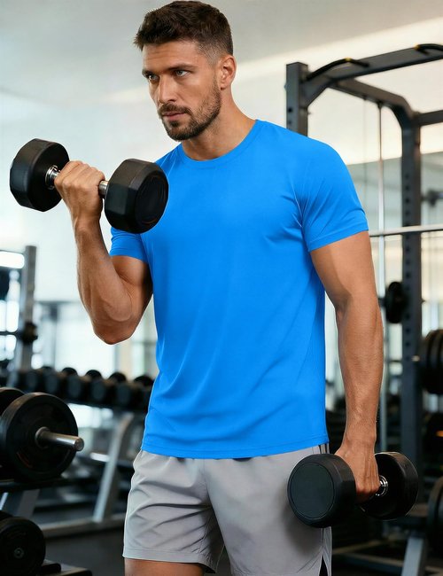 MAGCOMSEN Men's UPF 50+ Quick-Dry Athletic T-Shirt | Performance Running & Swim Tee
