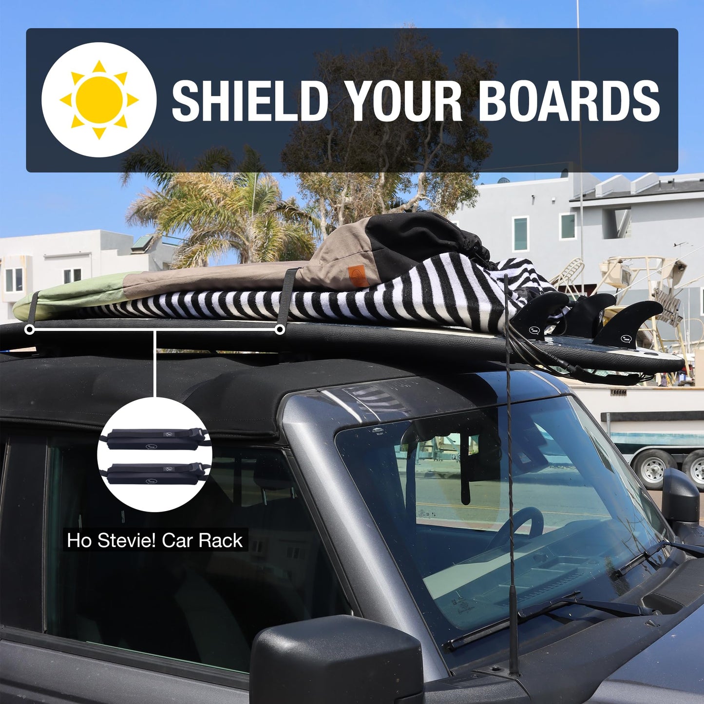 Ho Stevie! Surfboard Sock Cover - Light Protective Bag for your Surf Board (Black/White, 6'0")