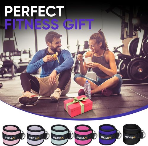 APEXUP Ankle Strap - Adjustable Cable Machine Resistance Bands for Glute Workouts & Leg Extensions