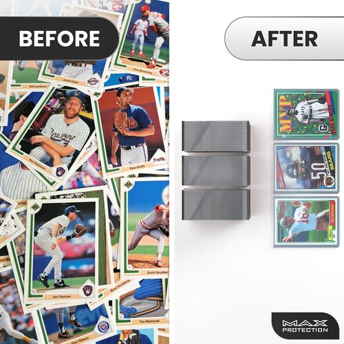 Max Protection | 35pt Top Loaders for Cards - 1000 Count | Premium 3x4 Inch Trading Card Sleeves