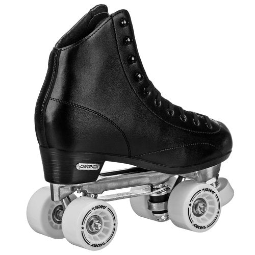 Pacer Stratos Traditional Quad Roller Skates, Black sz 9
