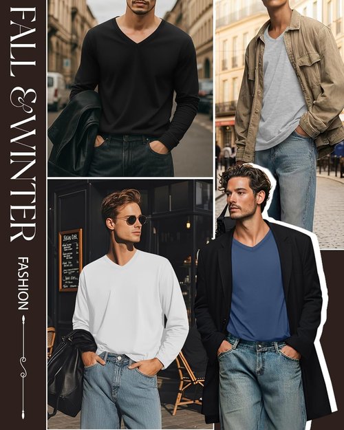 August Alley Men's Big & Tall Cotton Shirts - 10 Pack Fall Essentials | Comfortable & Stylish