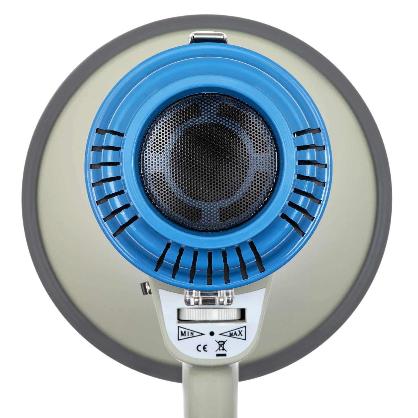 Champion Sports Megaphone with Siren,Wrist Strap,1200 Yard Range-Powerful Bullhorn Loudspeaker with Adjustable Volume Control for Sport Events,Crowd Control,12 watts(white&blue),1 Size,MP12W