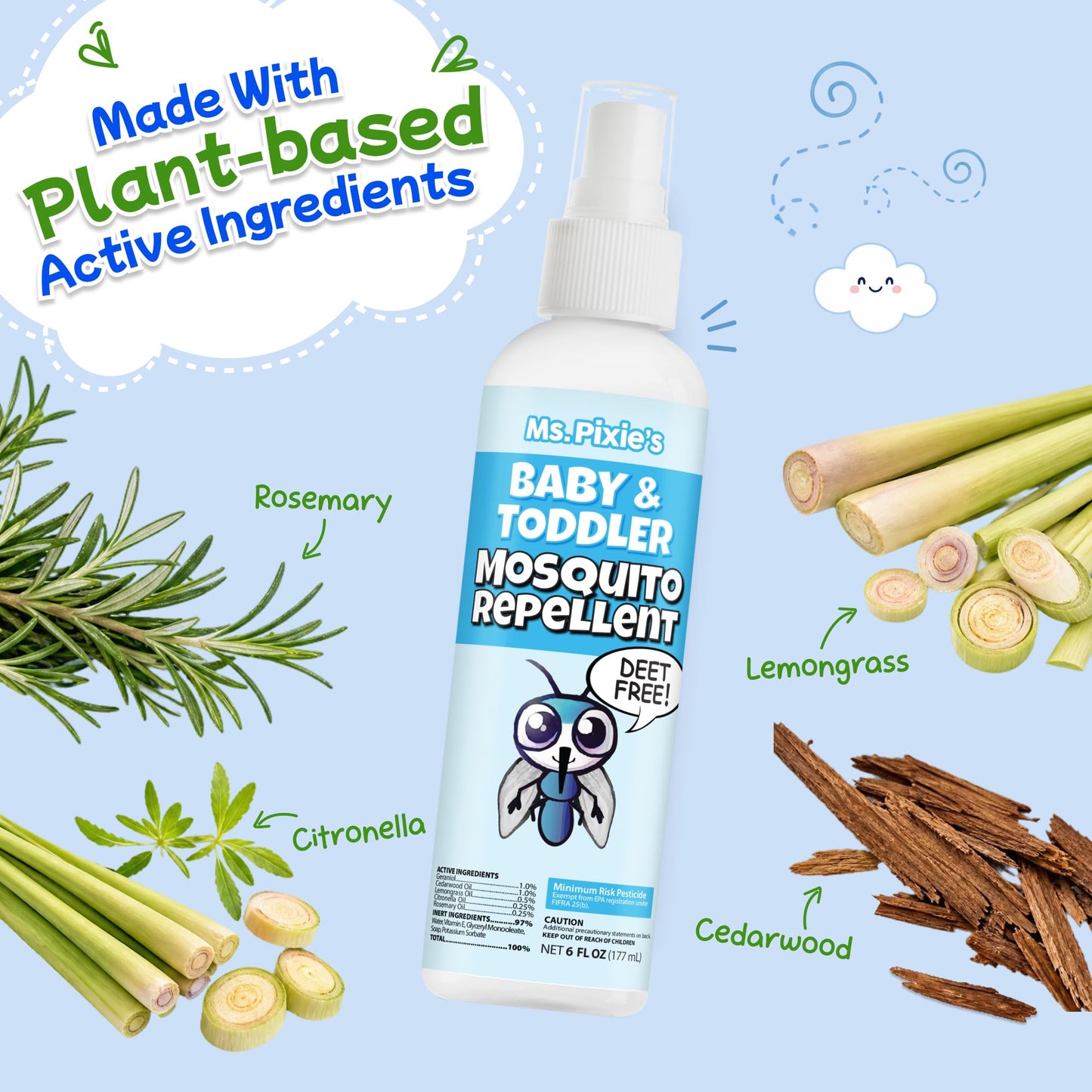 Ms. Pixie’s Baby & Toddler Mosquito Repellent (6 oz)