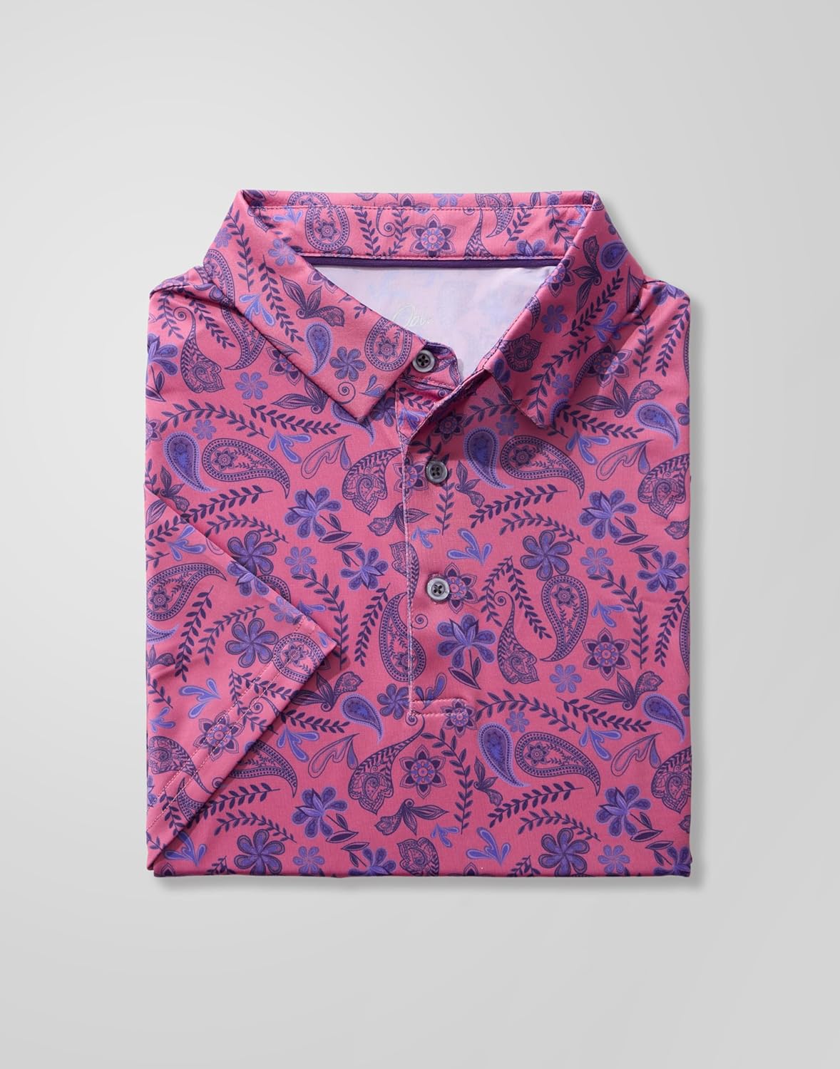 Obla Men's Golf Polo Shirt - Short Sleeve Performance Dry Fit | Moisture-Wicking Casual Print
