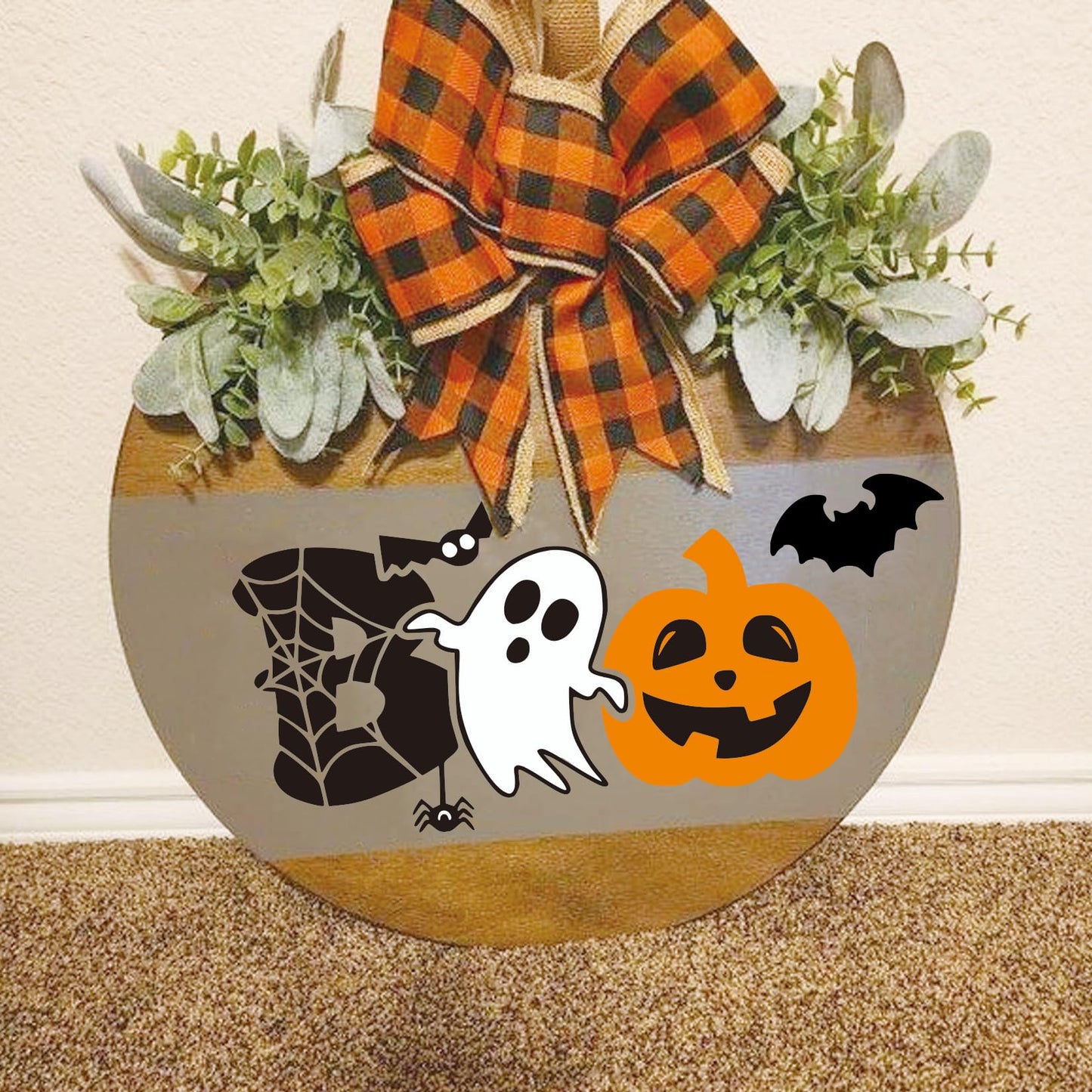 Halloween Stencils for Door Mats Large Reusable Halloween Rug Doormat Stencil for Painting on Wood Crafts Shirts Glass Door Hanger Sign (bat21)