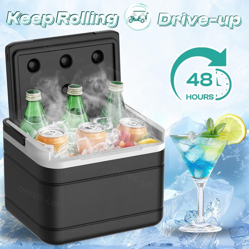 DRIVE UP Club Car Precedent Cooler, Club Car Cooler with Mounting Bracket Kit Caddy for Club Car Precedent and Club Car Tempo and Onward OEM 102588101 103886801