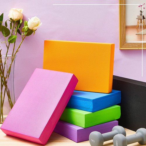 6 Pcs Balance Pad Balancing Foam Pad Yoga Mat Trainer Non Slip Cushion Exercise Mat Knee Pad for Fitness and Stability Stretching, Pilates, Physical Therapy, Core Trainer, 11.81 x 7.87 x 1.97 Inch