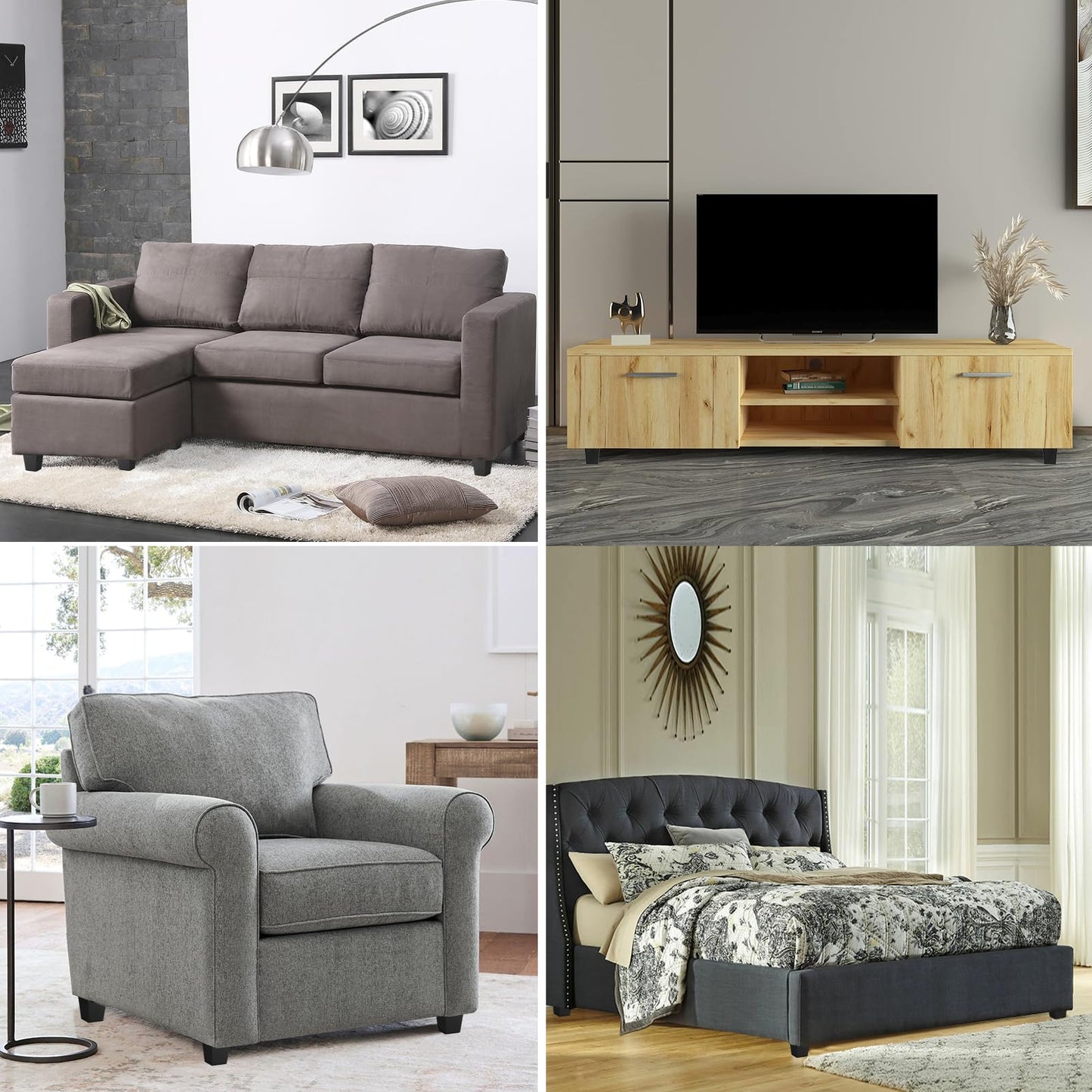 OwnMy 4PCS 3 Inch Plastic Furniture Legs Screw-in Plastic Sofa Couch Legs Replacements, Square Furniture Feet Legs for Coffee Table Chair Bed Risers, Black