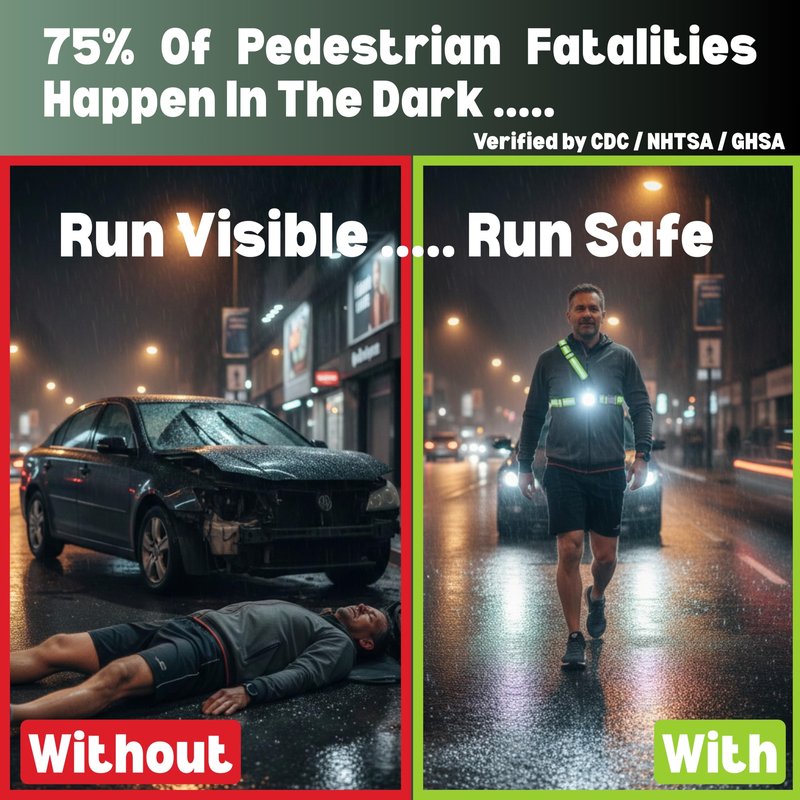 SY14 800LM High-Visibility Running Lights for Runners with Rear Light Chest Torch for Running Adjustable 120° Beam & 360° Reflective Vest IP55 Dust Waterproof Cycling Hiking Jogging Easter Gift