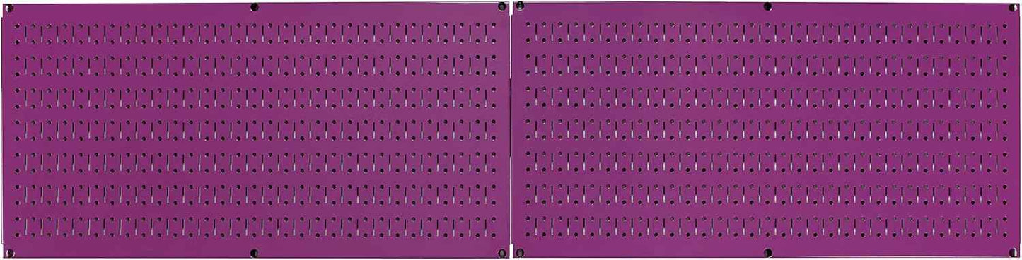Galvanized Steel Pegboard Rack - 2 Pack 32” x 16” Metallic Tool Storage Panels