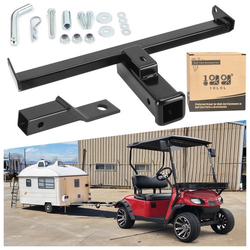 10L0L Golf Cart Bumper Trailer Hitch Suitable for EZGO RXV 2008+ Models,Trailer Hitch Fit for Golf Cart Backseat Footrest