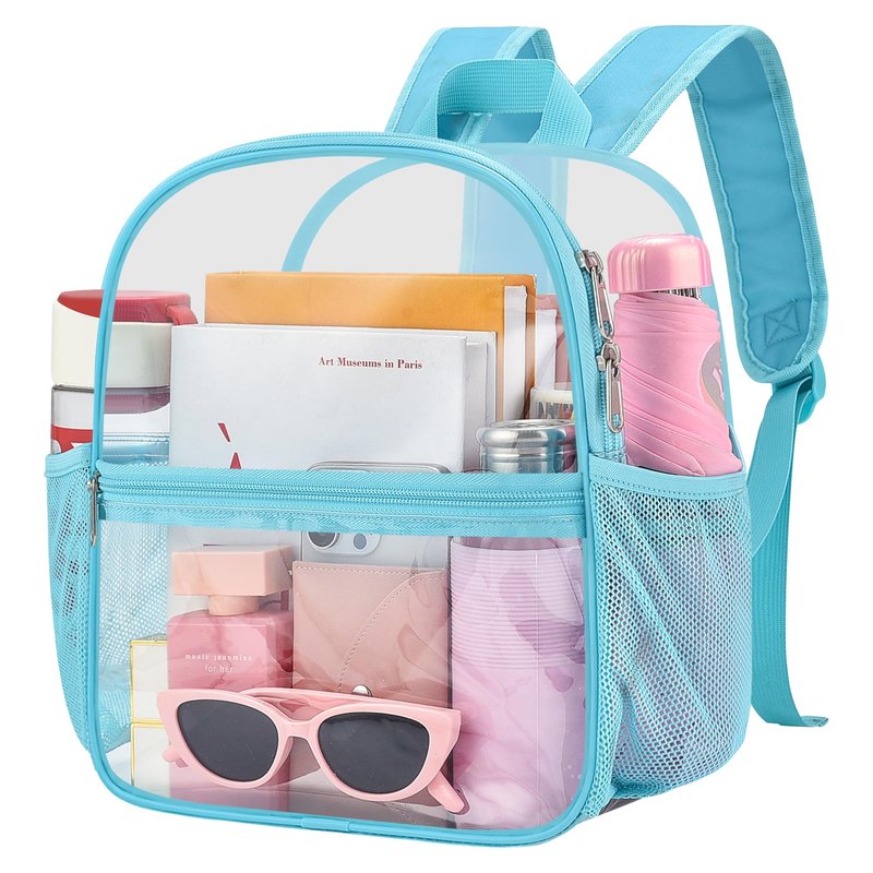 Oraben Clear Backpack for Stadium Events, Stadium Approved 12 x 6 x 11, Small Clear Backpack for Concerts School Works, Fast Security Check, Waterproof PVC, Adjustable Straps, Women Men