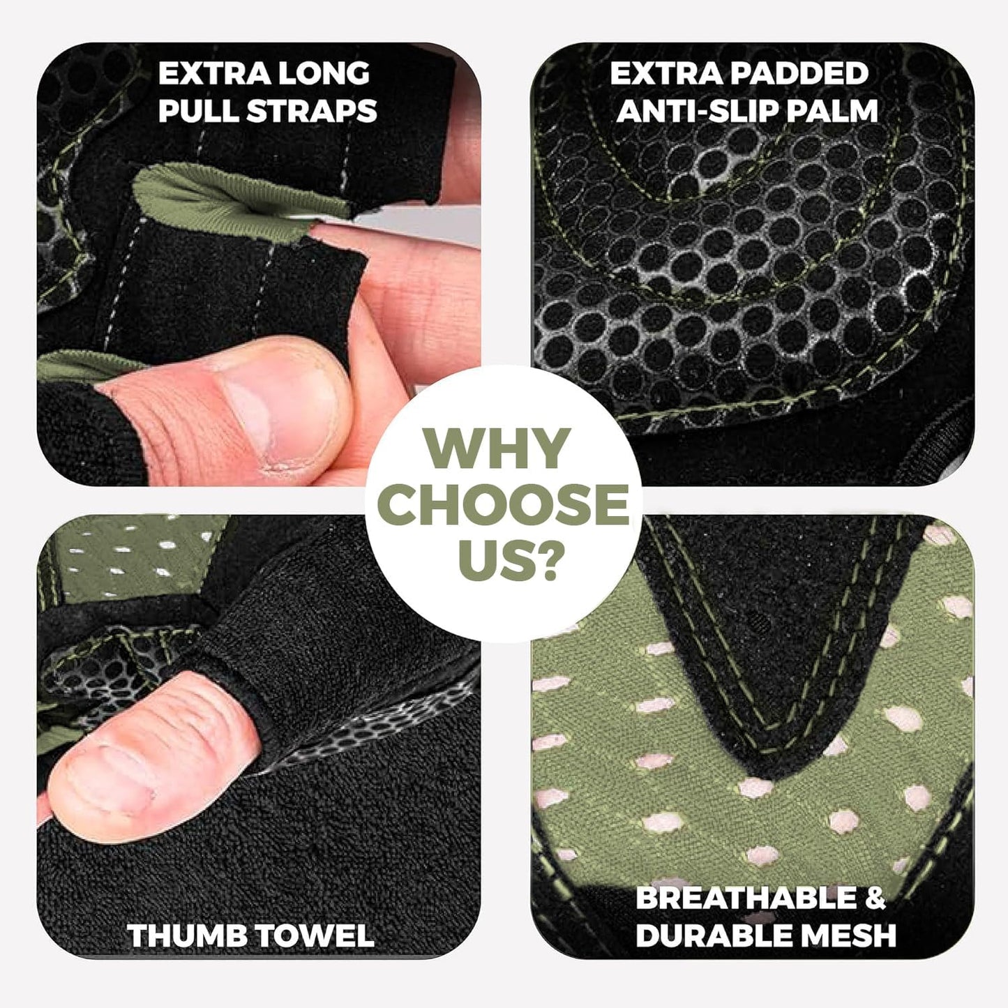 MhIL Workout Gloves for Men - Comfortable Gym Gloves with Enhanced Grip & Wrist Support for Weight Lifting